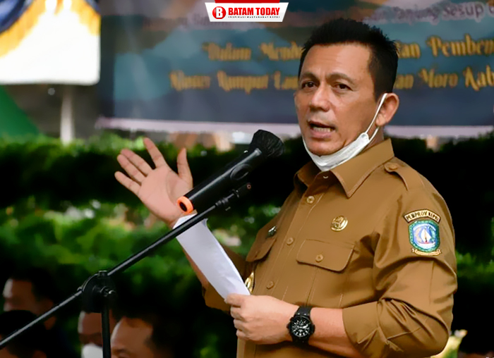 Gubernur Ansar Ahmad saat menyampaikan kata sambutan